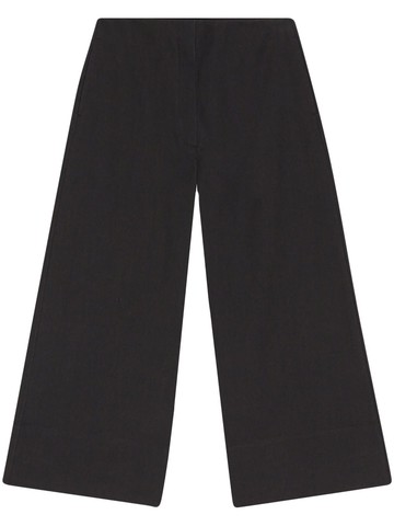 GANNI - straight-leg trousers - women - Elastane/EcoVero Viscose (LENZING)/Recycled Polyester - 40 - Black
