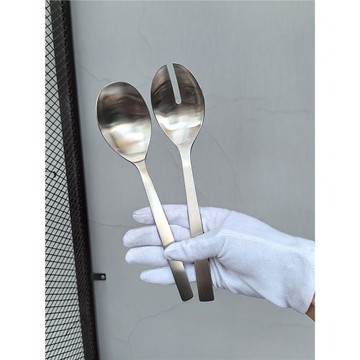 18/10不銹鋼大號公用勺子酒店餐廳大公勺分餐勺自助分菜勺開口勺