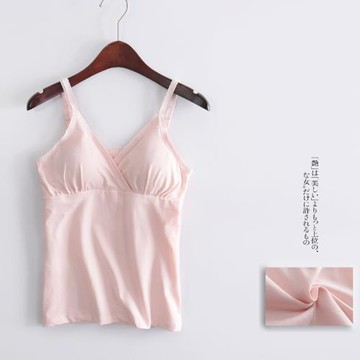 夏帶胸墊孕婦吊帶哺乳背心內衣純棉質喂奶衣免穿文胸上衣月子服