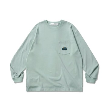 【全館滿額折】  Filter017 Mountain Peak Logo 淺綠  山峰標誌口袋 長袖 H6406  【新竹皇家】