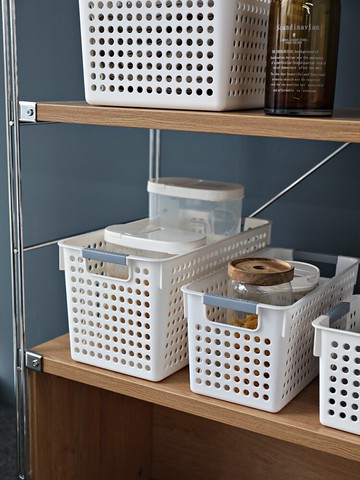 桌面收納籃裝洗漱用品置物藍宿舍用品籃子化妝品神器塑料筐子