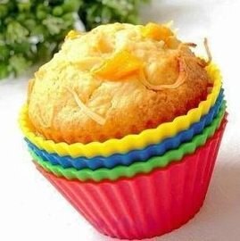 【迷你蛋糕模-矽膠-圓形-6.5*3cm-10個/組】布丁杯 瑪芬蛋糕杯DIY 烤箱微波爐用(上徑6.5下徑4.4高3cm)-8001001