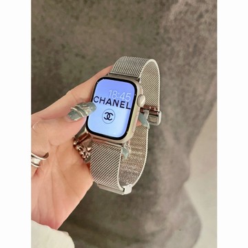 《台灣出貨》適用 APPLE WATCH 磁吸扣細網錶帶 不鏽鋼錶帶 磁吸錶帶 S11 S10 45 46mm 女士錶帶