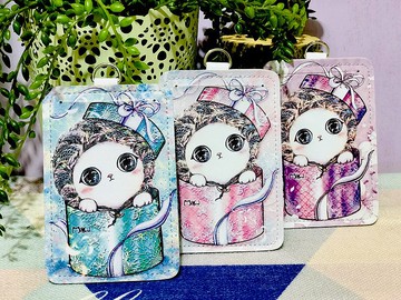 雙層萬用卡套 | 識別證 | 悠遊卡套 | 證件套 - 禮物貓系列