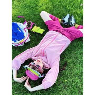 夏季多巴胺女裝套裝戶外輕薄防曬衣速干長袖騎行服登山沖鋒衣外套