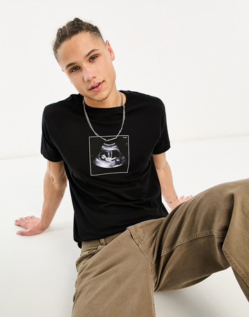RIPNDIP young nerm t-shirt in black with chest print