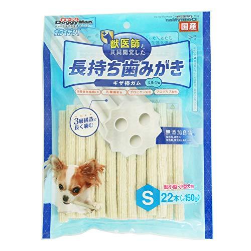 ドギーマン 犬用おやつ ホワイデント 長持ち歯みがき ギザ棒ガム S22本