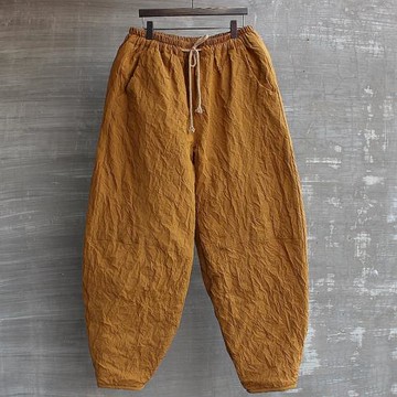 男冬季棉花棉褲立體裁剪哈倫褲燈籠褲寬松大碼青春時尚流行復古