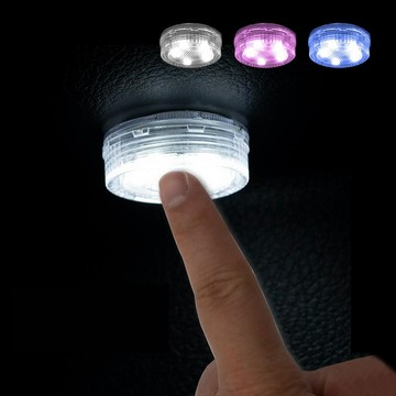 LED鈕扣電池燈 置物箱燈 車廂燈 觸摸燈 車箱燈 觸控燈 拍拍燈 按壓燈 汽車百貨 車用品