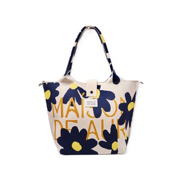 【Maison De Auri】Poche Grande 大口袋提包 厚針織 Happy Beige 快樂米