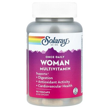 Solaray, 每日一次，女性多維生素，90粒素食帽