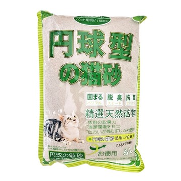 丹球型 球型貓砂 034101 細  5L  4kg  1袋  無香
