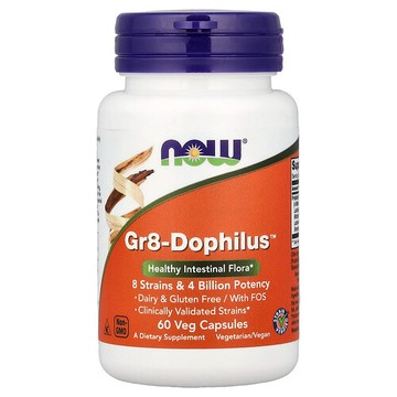 NOW Foods, Gr8-Dophilus™，60 粒素食膠囊