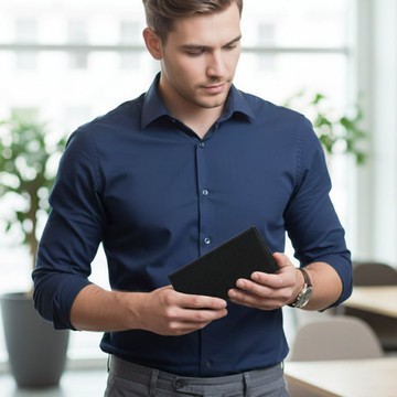 Knirps 德國紅點 T.Series RFID 6卡鈔票長夾-碳纖維紋款