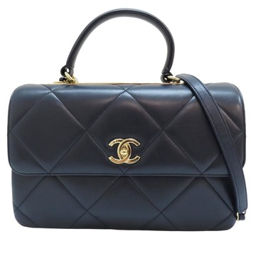 CHANEL 香奈兒 藍色 羊皮 Trendy CC 两用包