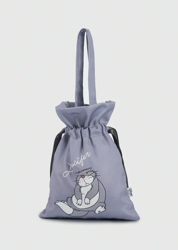 迪士尼貓狗系列．抽繩包袋(灰紫-魯斯佛)
