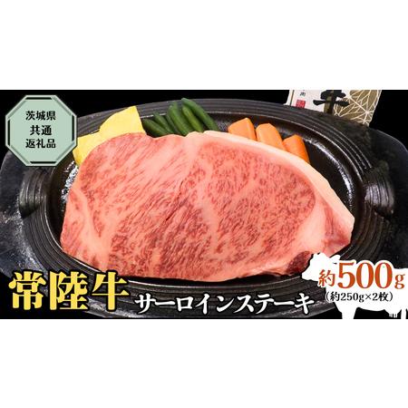 ふるさと納税  サーロインス テーキ 約500g 茨城県共通返礼品 お肉 肉 ブランド牛 [AD002ci] 茨城県筑西市