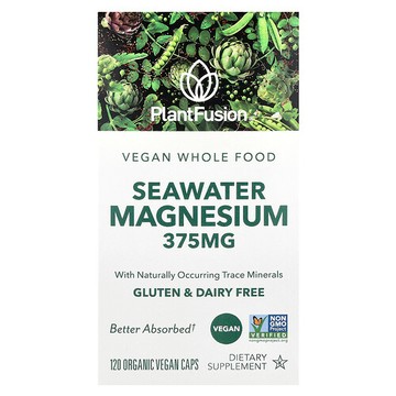 PlantFusion, 海水來源鎂，120 粒有機全素膠囊