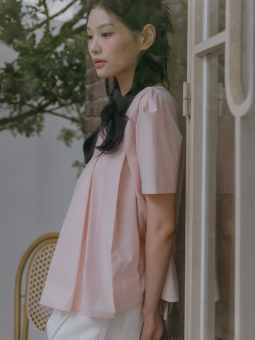 Lario Wrinkle Blouse [Pink]