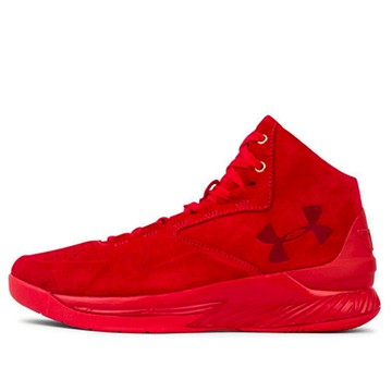 Under Armour Curry 1 Lux Mid Suede 'Triple Red'
