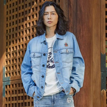 江戶勝｜男裝｜七福神刺繡牛仔外套