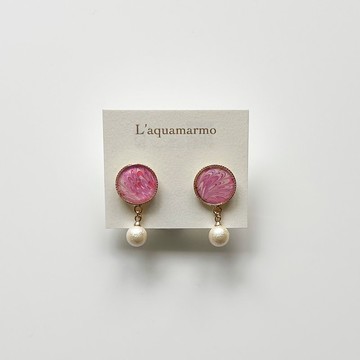 大理石圖案耳環