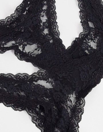 Lindex SoU Dana 3 pack lace thong in black