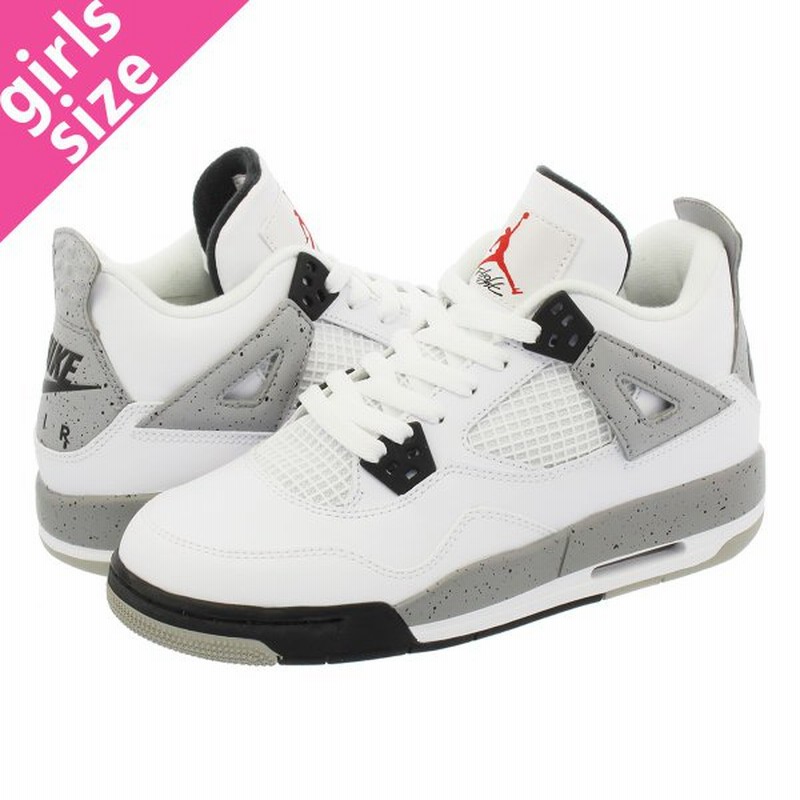 Nike Air Jordan 4 Retro Og Bg ナイキ エア ジョーダン 4 レトロ Og Bg White Red Black Grey レディース スニーカー 6016 192 通販 Lineポイント最大0 5 Get Lineショッピング