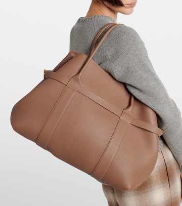 Loro Piana Ghiera Large leather tote bag