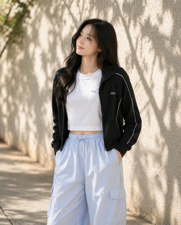 FILA #韓韶禧代言款 女針織外套-黑色 5JKA-1235-BK