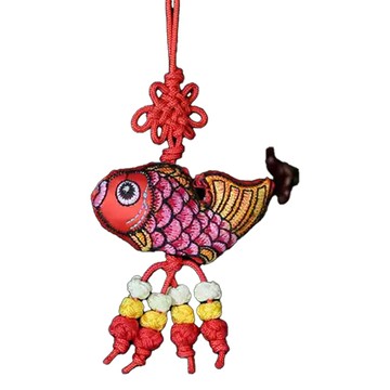 中國結吊飾  90cm  紅果福魚