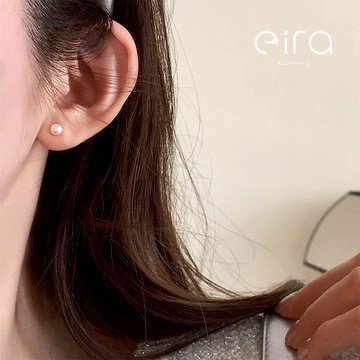 Eira Accessory 超小珍珠耳釘‧925純銀耳釘‧輕奢 珍珠 立體 精緻 耳環 耳釘 耳針 CEH0009A