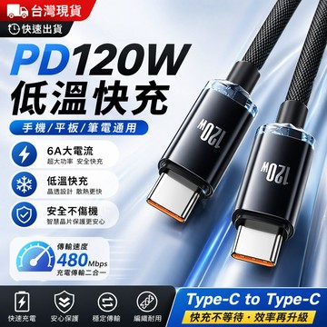 🔥限時下殺+6H出貨 晶耀 PD快充線 TypeC 快充線 120W充電線 布藝傳輸線 PD充電線 蘋果充電線 傳輸線