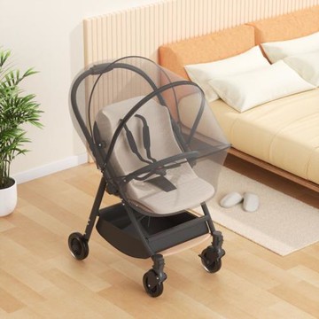 嬰兒車蚊帳兒童寶寶推車防罩bb小孩新生兒無底可折疊輕便折疊收納