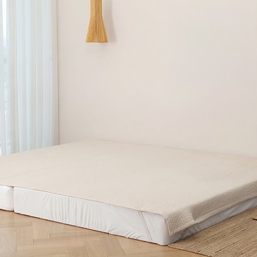 tacca tacca 純棉顏料染家庭綁帶式睡墊  M(270 x 205cm)  Cream Beige