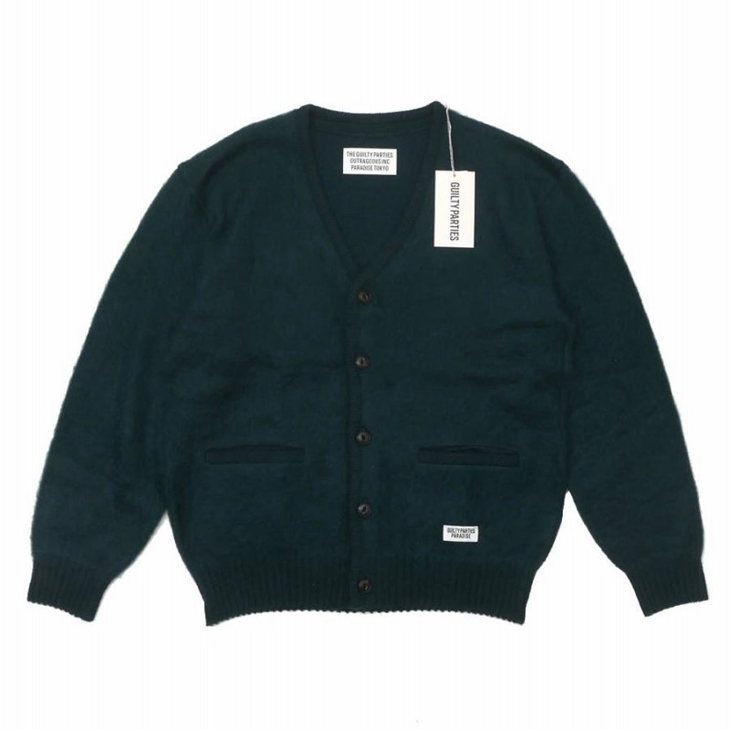 WACKO MARIA 黒カーディガン　モヘア WACKO MARIA (ワコマリア) MOHAIR CARDIGAN (TYPE-4) (モヘア