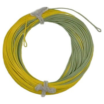 JiNDO V GOLD 重量線 飛蠅 Fly Line 西式毛鉤 WF-5F/F 2個焊接環  90呎  金色 + 綠色  1個