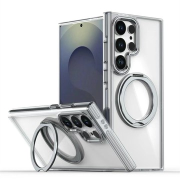 雙色拼接 磁吸旋轉支架殼 三星Galaxy S23 S24plus S25+ Ultra 防摔手機殼保護套