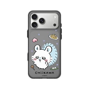 iPhone 17 Pro Max Clear (相機按鈕) 酷墨灰 - 吉伊卡哇Chiikawa - 小桃鼠與他的小物