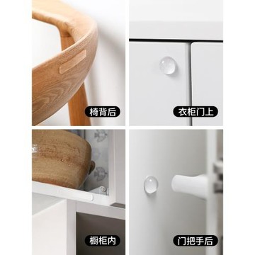 ✅霜山冰箱防撞貼家用柜門門把手椅背防撞墊大門緩沖墊透明條靜音