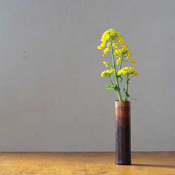 小花瓶銅黑染色