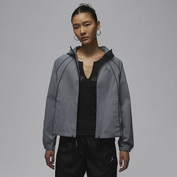 【NIKE】AS W J WVN JKT 女款 連帽外套 喬丹 灰色-HV4873065