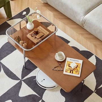 現代簡約金屬玻璃茶幾電視機櫃組合客廳家用小戶型網紅法式輕奢365YJ 公司貨 快速寄出