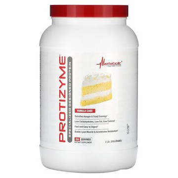 Metabolic Nutrition, Protizyme，專門設計的蛋白質，香草蛋糕味，2 磅（910 克）