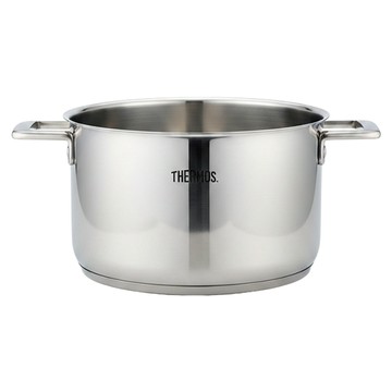 THERMOS 膳魔師 臻晶不鏽鋼鍋雙耳湯鍋/24cm/fer-w24  1入  24cm  不鏽鋼原色