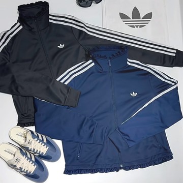 ADIDAS ORIGINALS 荷葉邊 造型 短版 外套 順滑 兩色 LG4308/LG4309