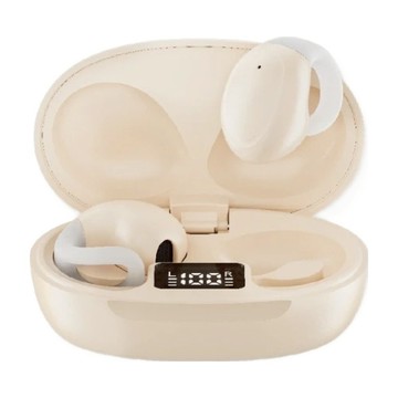 Ergotech 人因科技 純淨音耳夾輕鬆戴護耳式真無線藍牙耳機 藍牙5.3 10公尺遠距離傳輸  奶茶色  1組