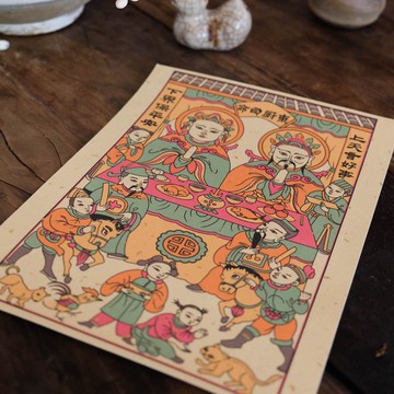 灶王爷灶神2026马年年画春节贴纸画像 新春禮物