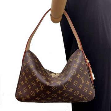 LV Louis Vuitton路易威登 M11952 Slouchy PM側背包(棕色)