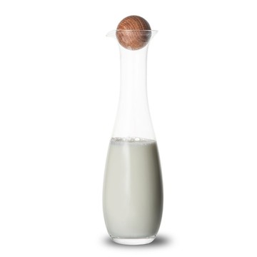 瑞典 sagaform 橡木瓶塞玻璃水瓶 450ml